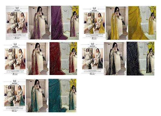208 Aasma Fox Georgette Pakistani Salwar Suits