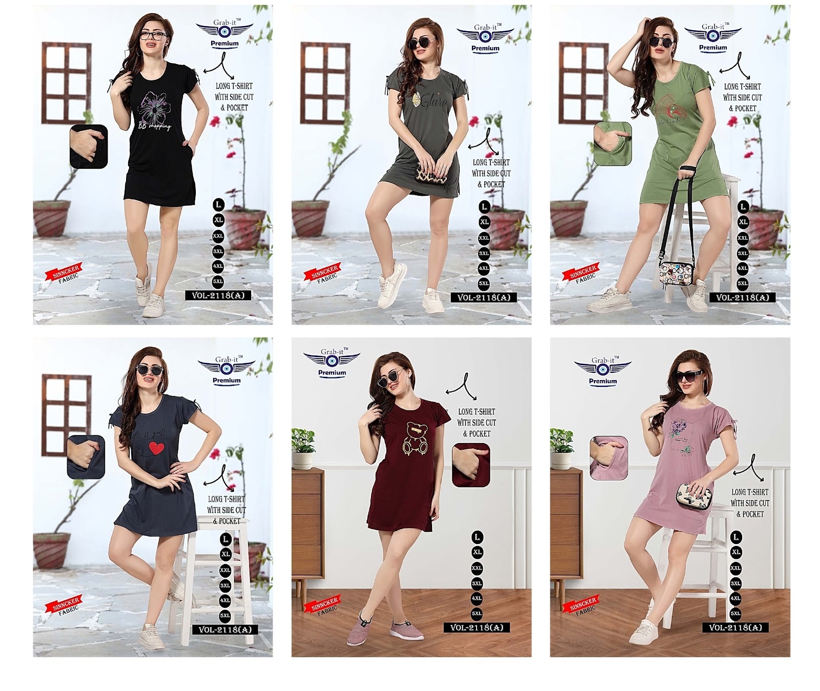 2118-A Grab It Sinker Women Long Tshirt