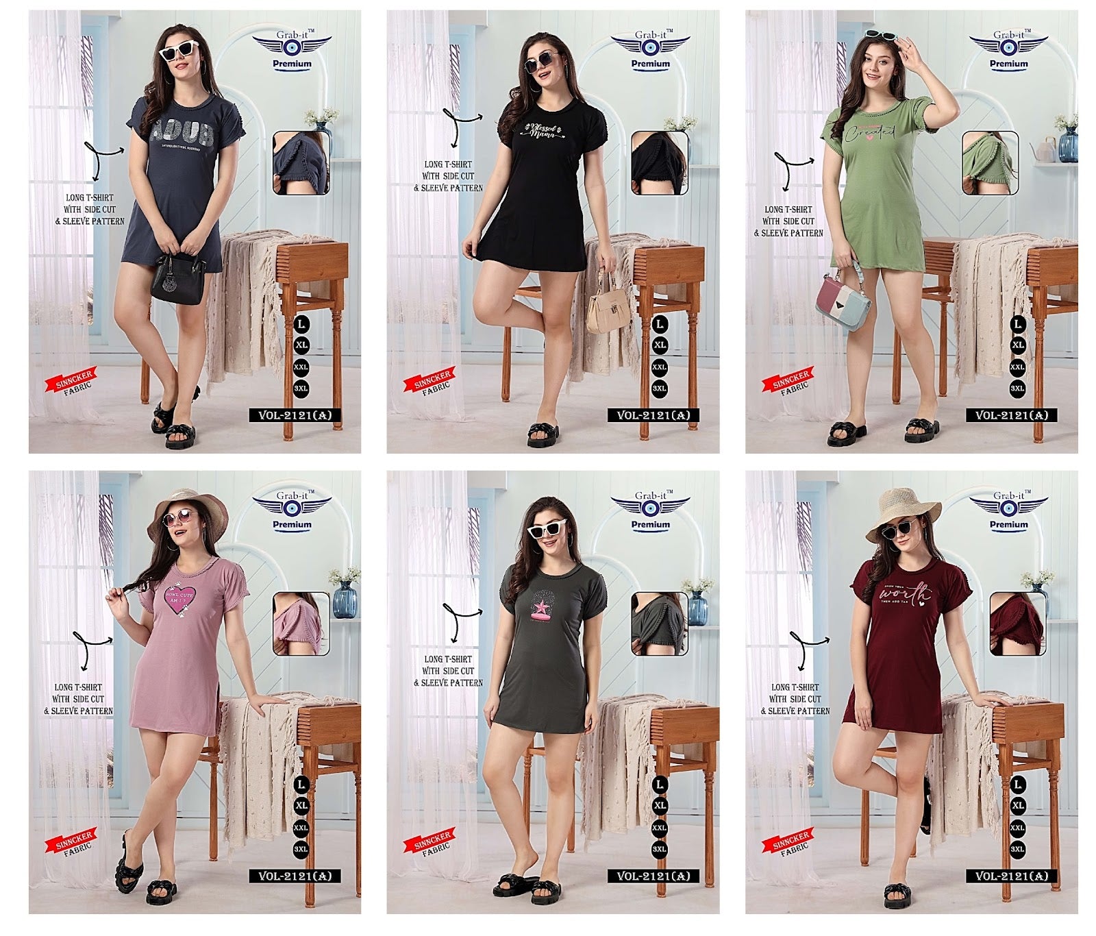 2121-A Grab It Sinker Women Long Tshirt