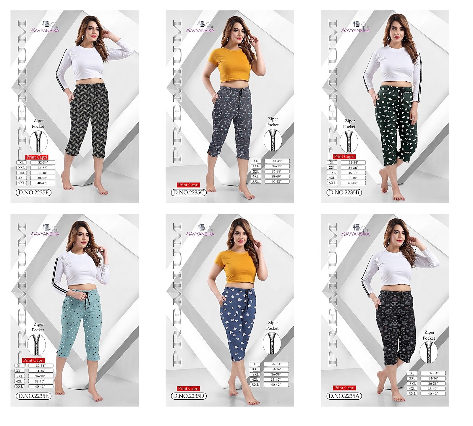 2235 Kavyansika Hosiery Ladies Capri