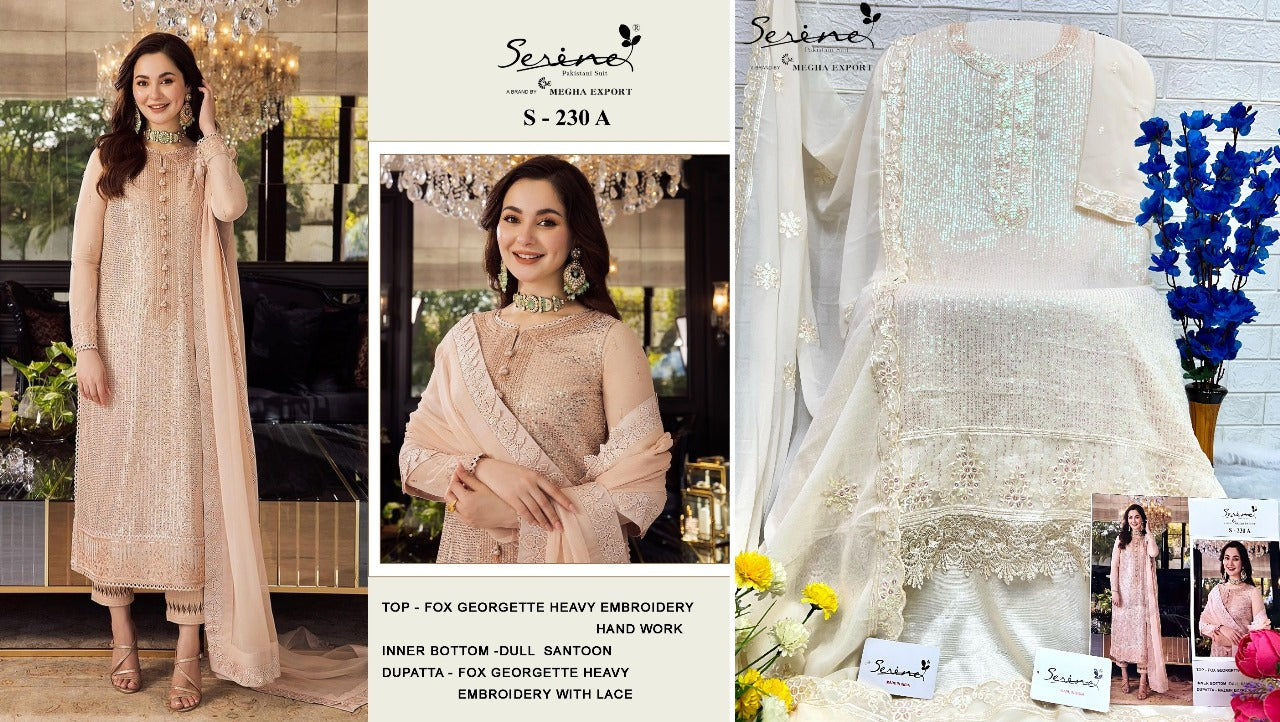 230 Serine Fox Georgette Pakistani Salwar Suits