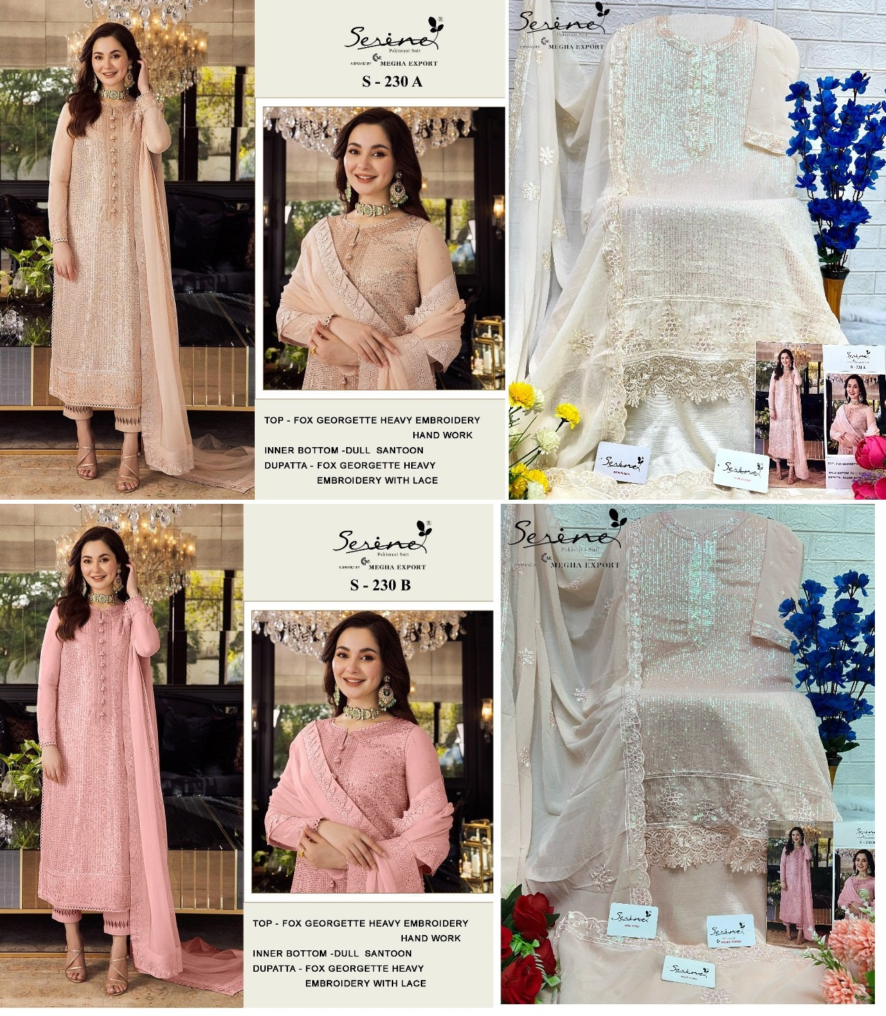 230 Serine Fox Georgette Pakistani Salwar Suits