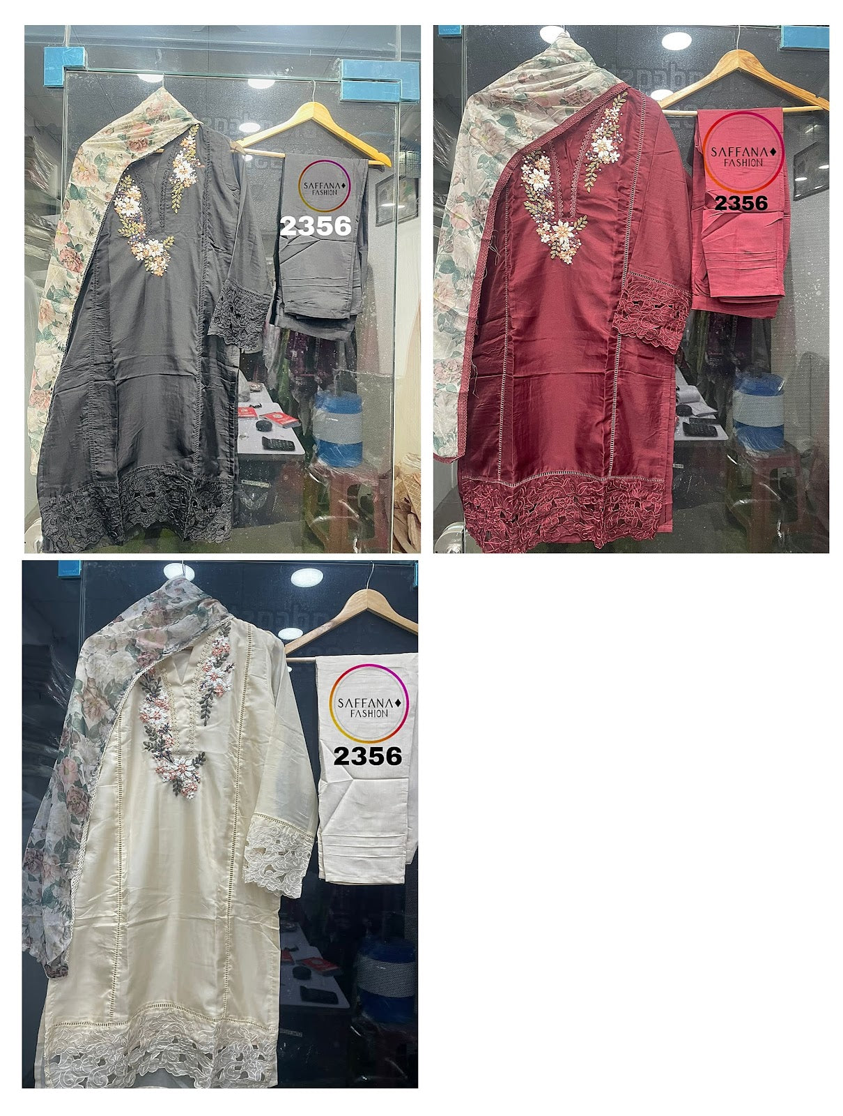 2356-Colours Saffana Soft Organza Pakistani Readymade Suits