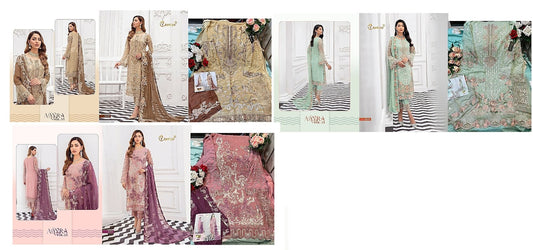2502-2503-2505 Cosmos Fashion Georgette Pakistani Salwar Suits