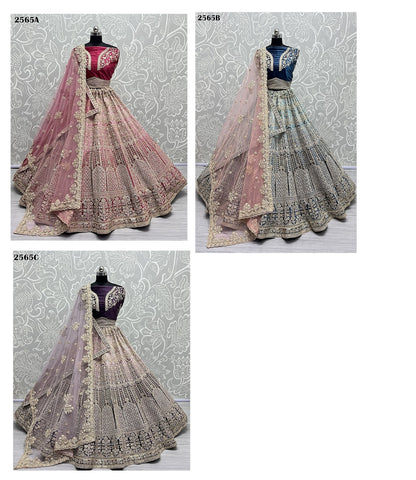 2565 Anjani Art Velvet Bridal Lehenga Choli