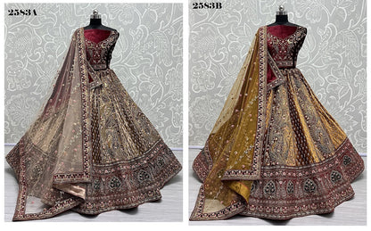 2583 Anjani Art Velvet Bridal Lehenga Choli