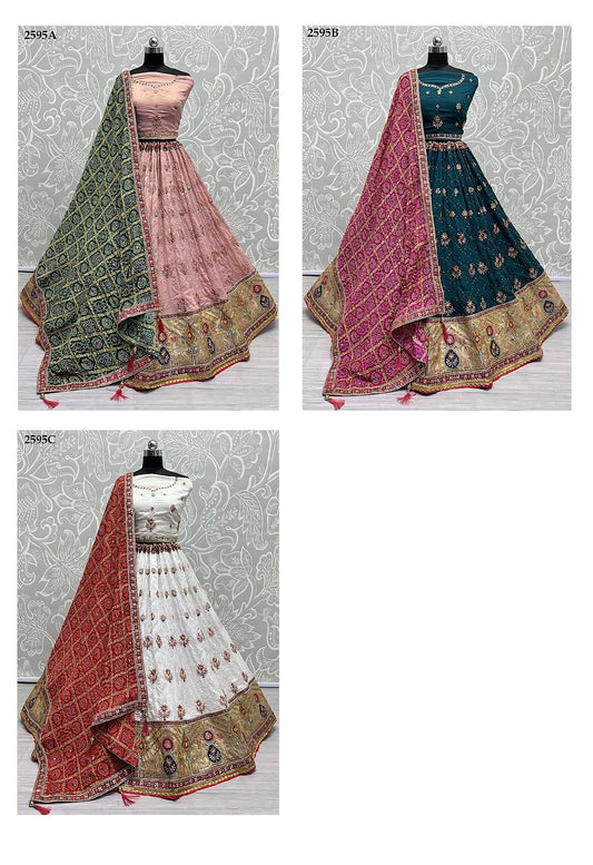 2595 Anjani Art Gadhawal Silk Lehenga Choli