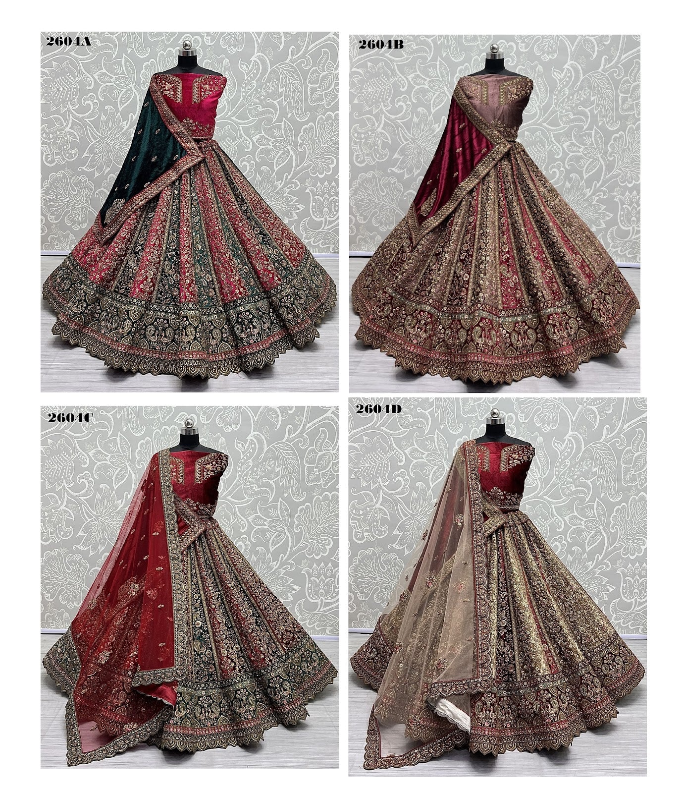 2604 Anjani Art Velvet Bridal Lehenga Choli