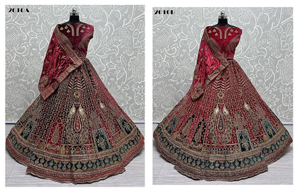 2610 Anjani Art Velvet Bridal Lehenga Choli