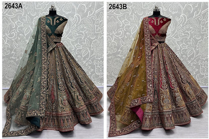 2643 Anjani Art Velvet Bridal Lehenga Choli
