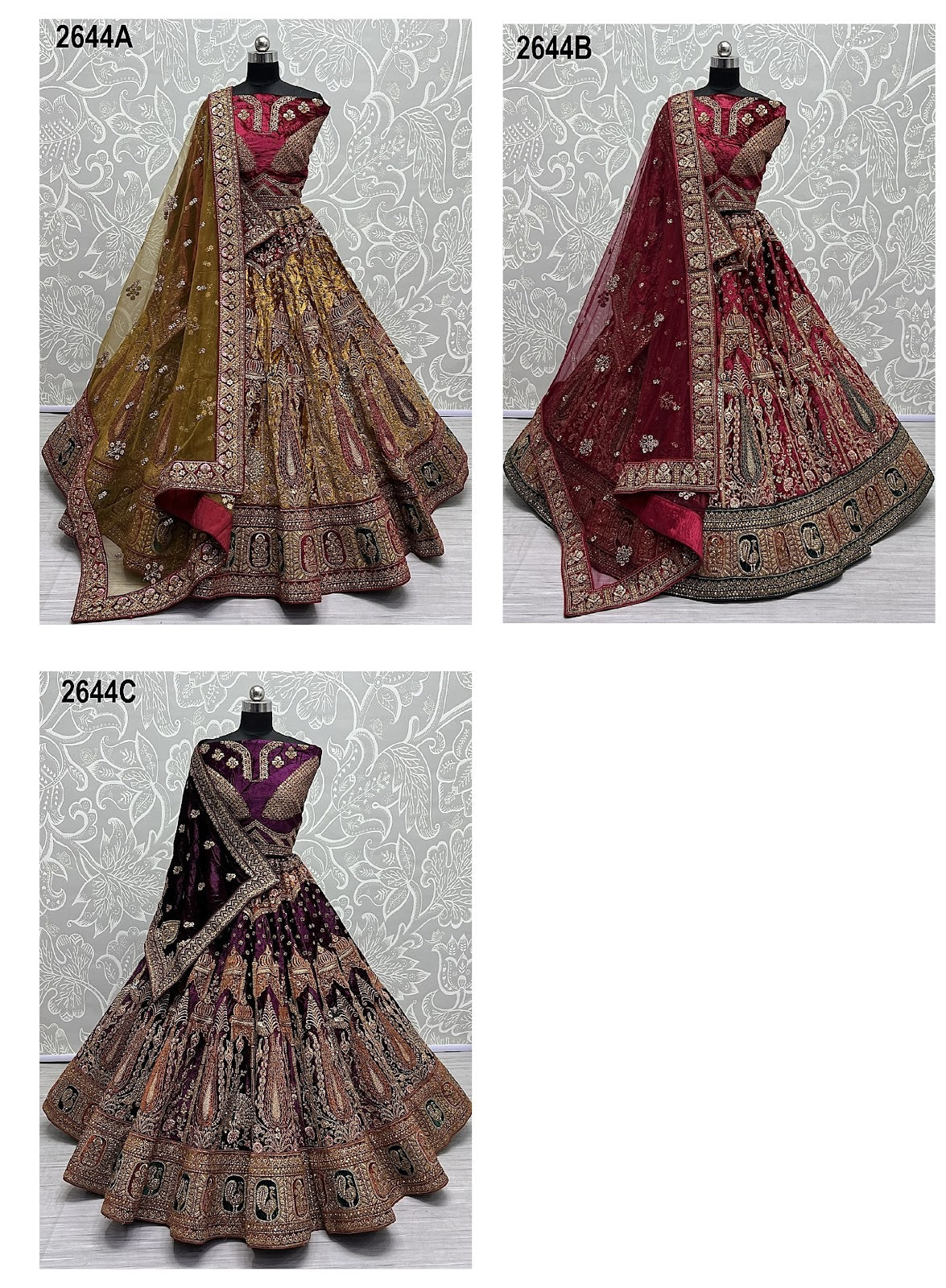 2644 Anjani Art Velvet Bridal Lehenga Choli