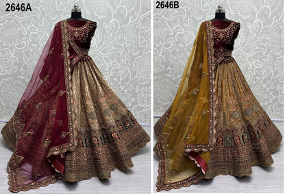 2646 Anjani Art Velvet Bridal Lehenga Choli