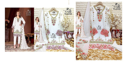 272722 Al Zain Fox Georgette Pakistani Readymade Suits