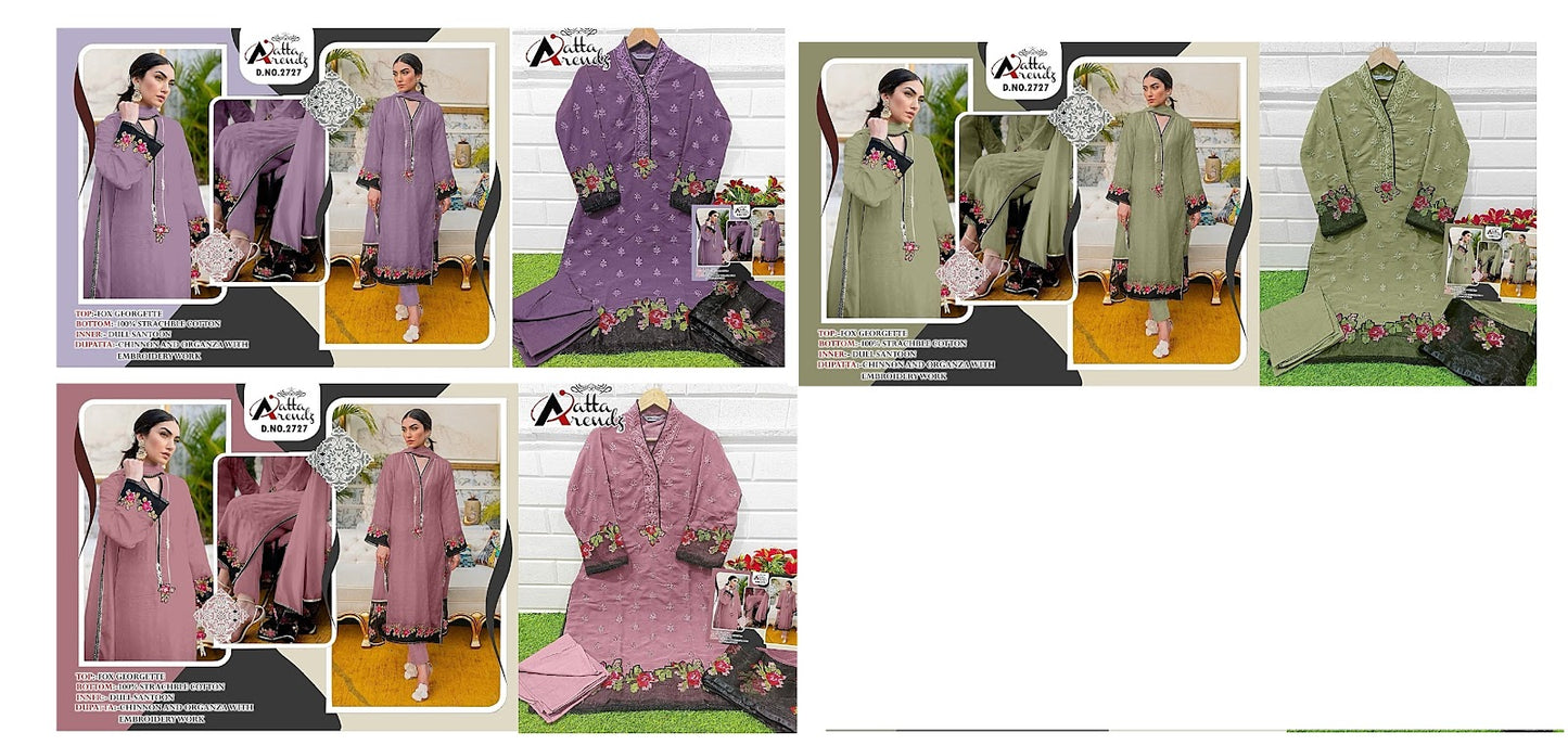 2727 Atta Trendz Georgette Pakistani Readymade Suits