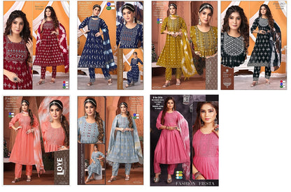 28223 Globe Rayon Readymade Pant Style Suits