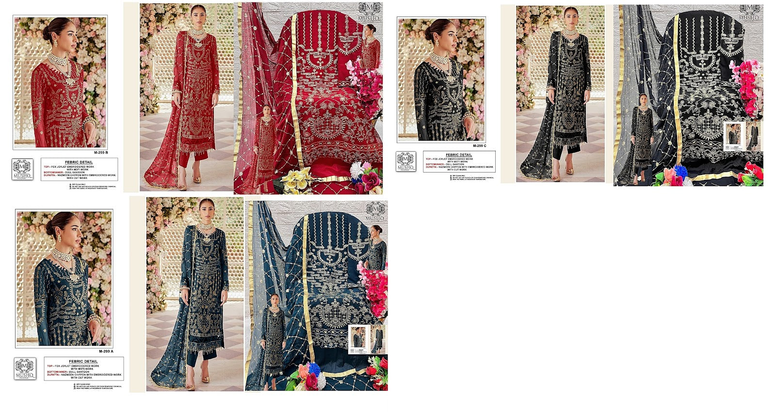 299 Mushq Georgette Pakistani Salwar Suits