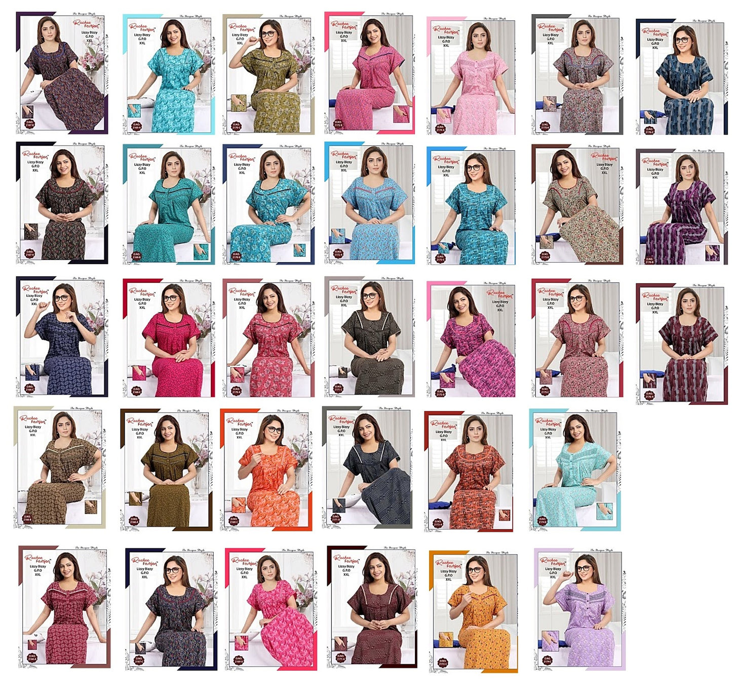 2Xl-2201 Ruchee Fashion Night Gowns