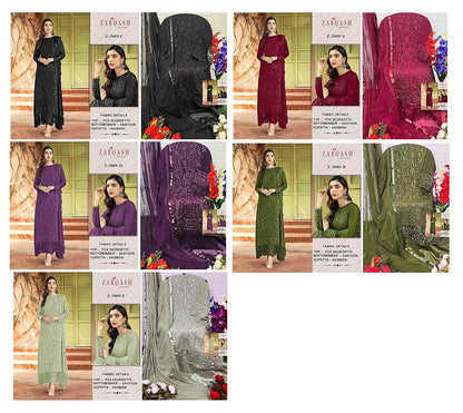 3009 Colours Zarqash Georgette Pakistani Salwar Suits