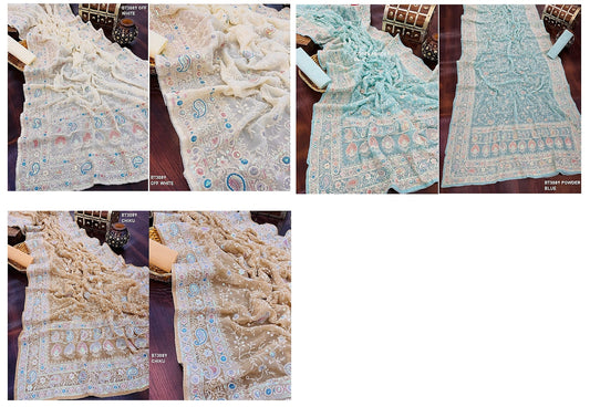 3089 Bt Georgette Sarees