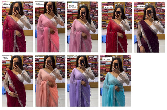 3101 Colours Bt Georgette Sarees