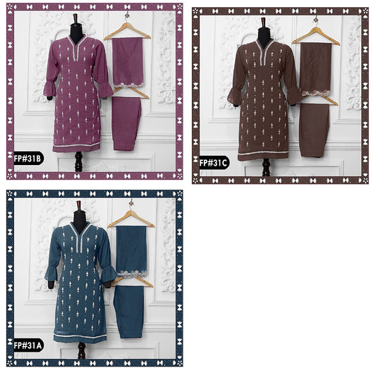 31 Farwah Georgette Pakistani Readymade Suits