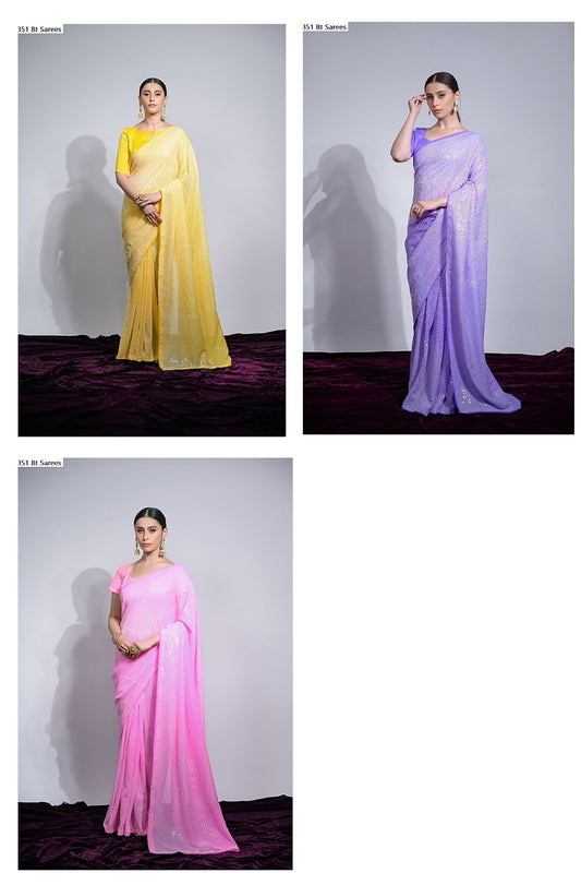 351 Bt Georgette Sarees