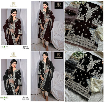 378 Ce Ziaaz Designs Velvet Suits