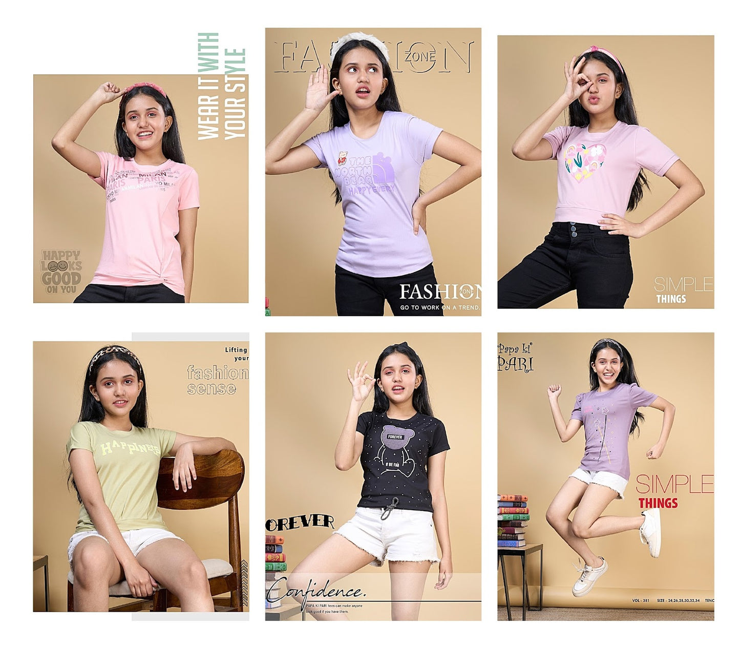 381 Papa Ki Pari Tencil Lycra Girls Top