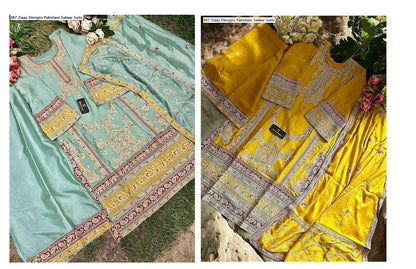 387 Ziaaz Designs Chinon Pakistani Salwar Suits