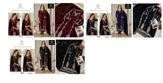 395 Ziaaz Designs Velvet Suits