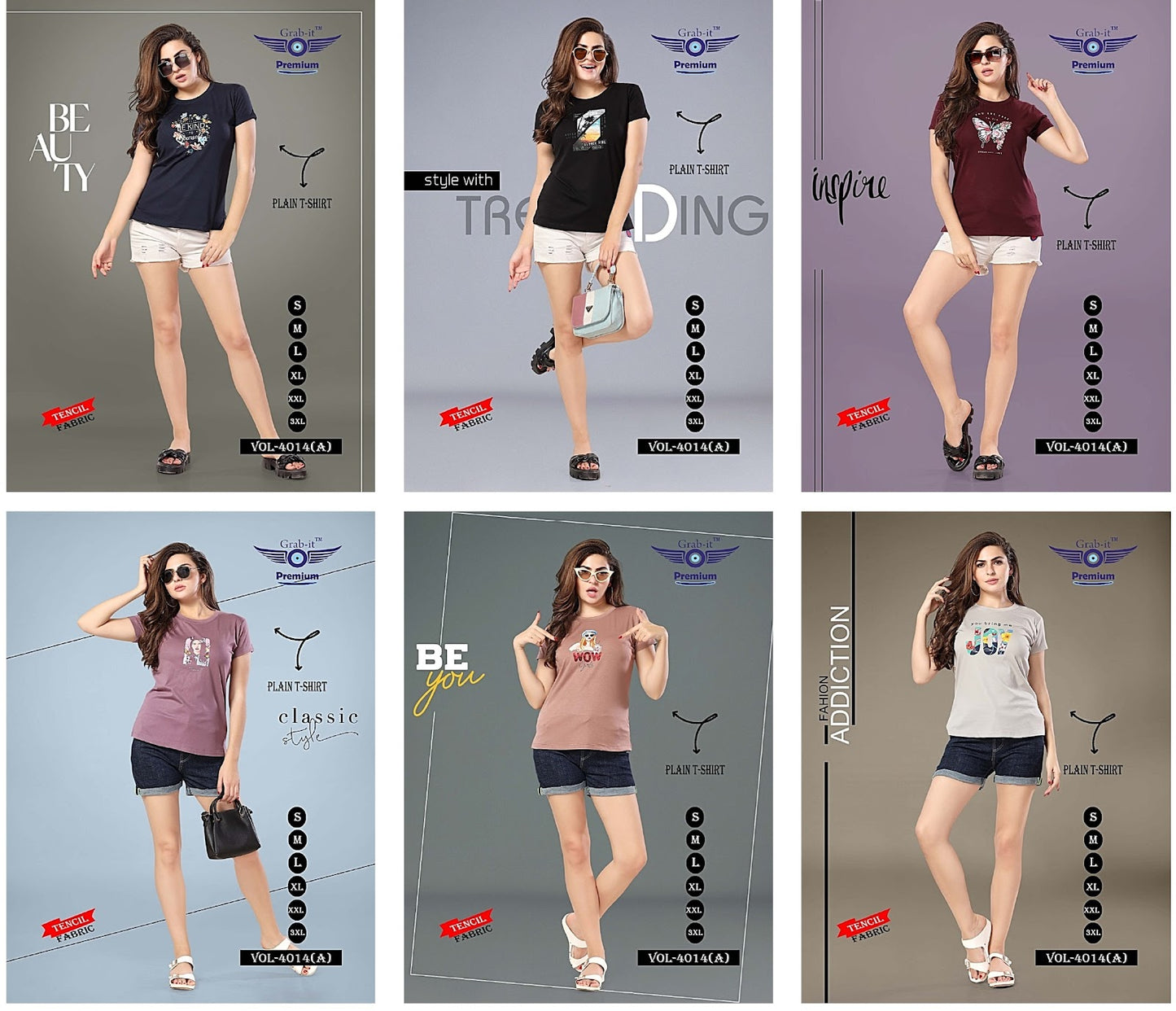 4014-A Grab It Tencil Women Tshirt