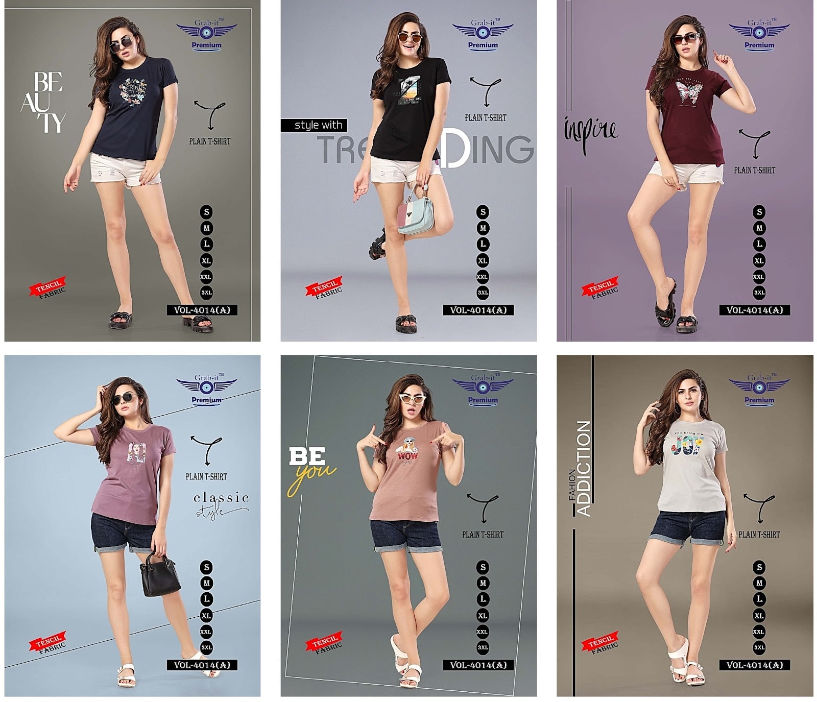 4014-A Grab It Tencil Women Tshirt