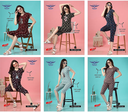 4501 A Grab It Sinker Capri Night Suits