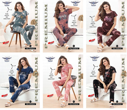 4509-A Grab It Tie Dye Pyjama Night Suits