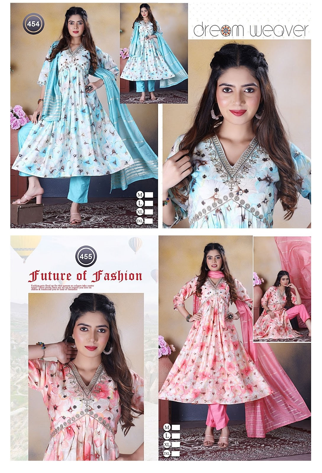 454-455 Ladli Modal Readymade Pant Style Suits