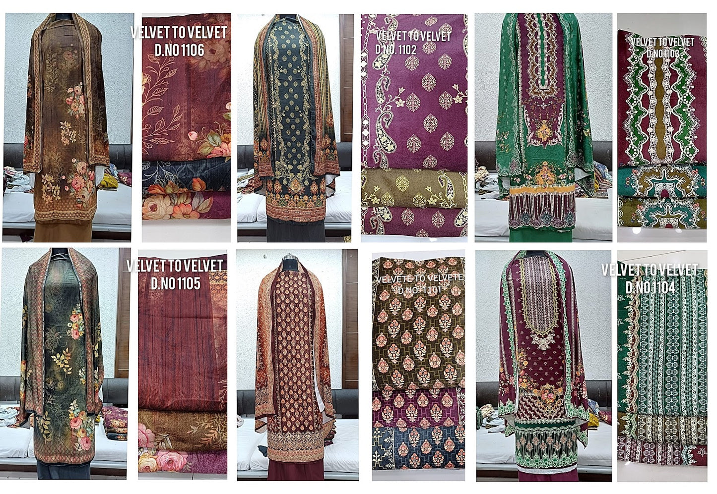 4 Matching Skt Velvet Suits