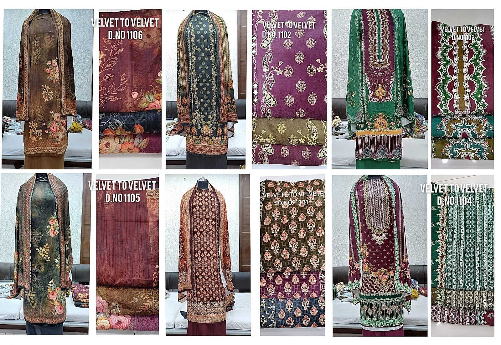 4 Matching Skt Velvet Suits