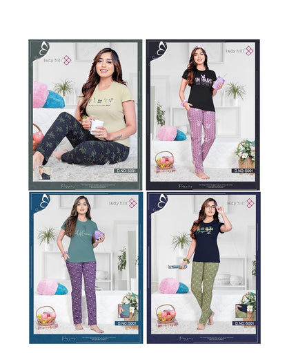5001 Lady Hill Hosiery Pyjama Night Suits
