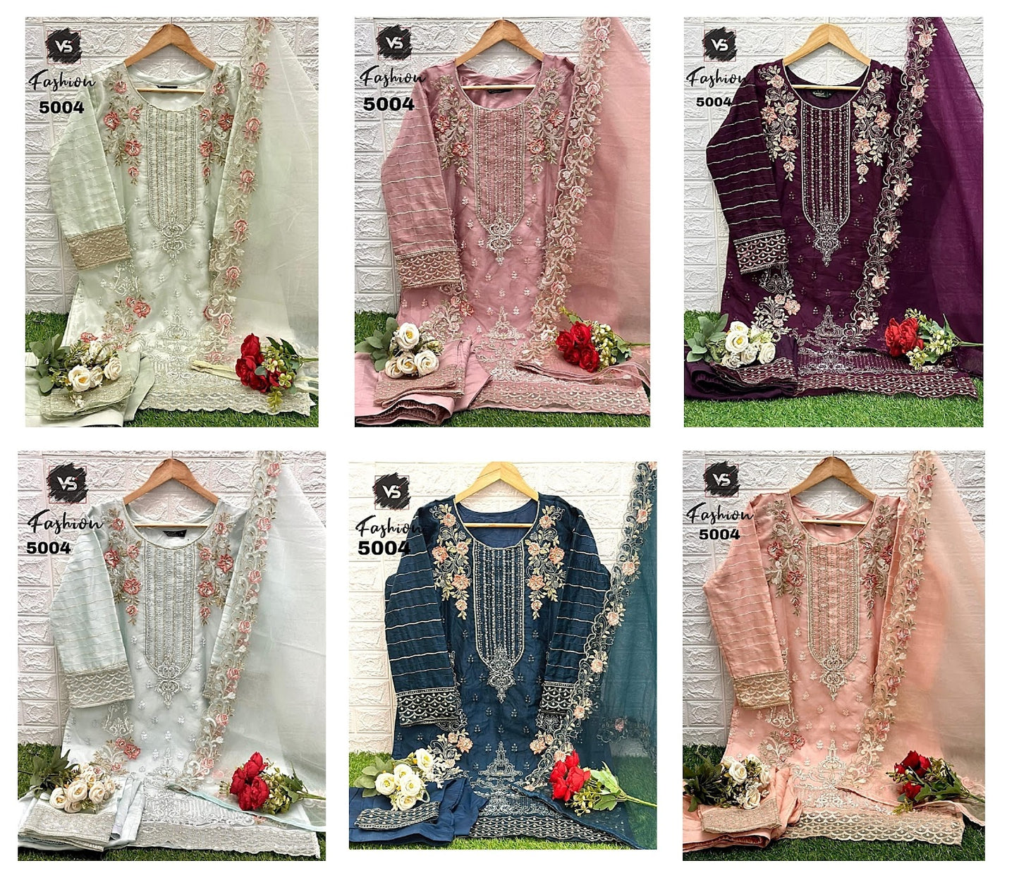 5004 Vs Fashion Organza Pakistani Readymade Suits