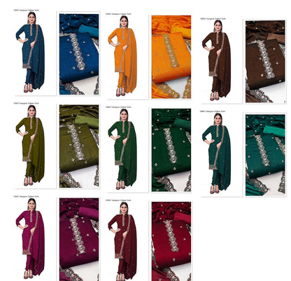 50067 Gangour Vichitra Silk Salwar Suits