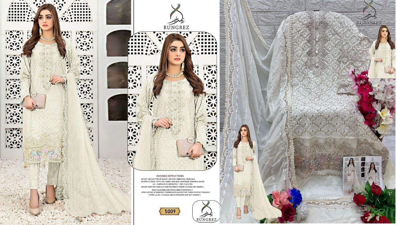 5009 Rungrez Fox Georgette Pakistani Salwar Suits