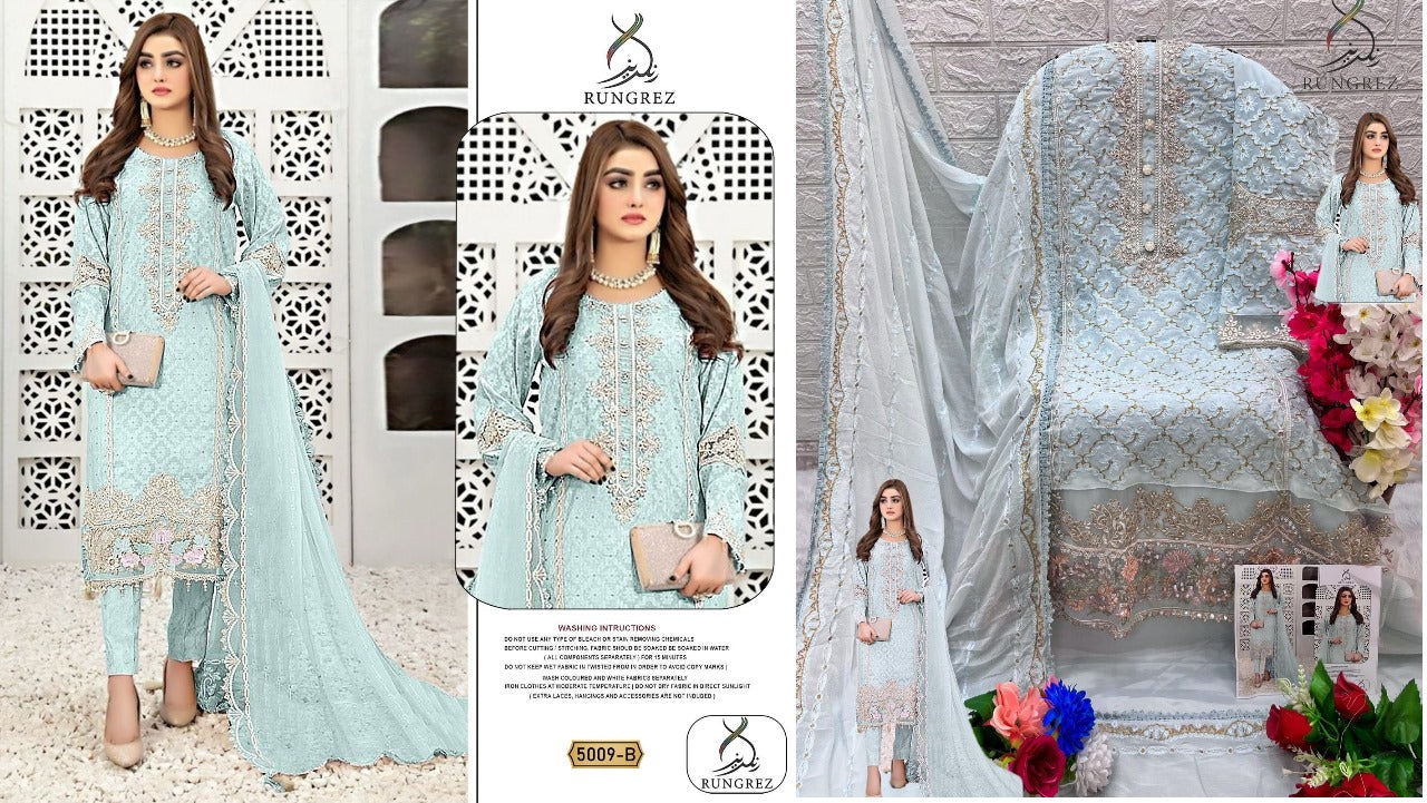 5009 Rungrez Fox Georgette Pakistani Salwar Suits
