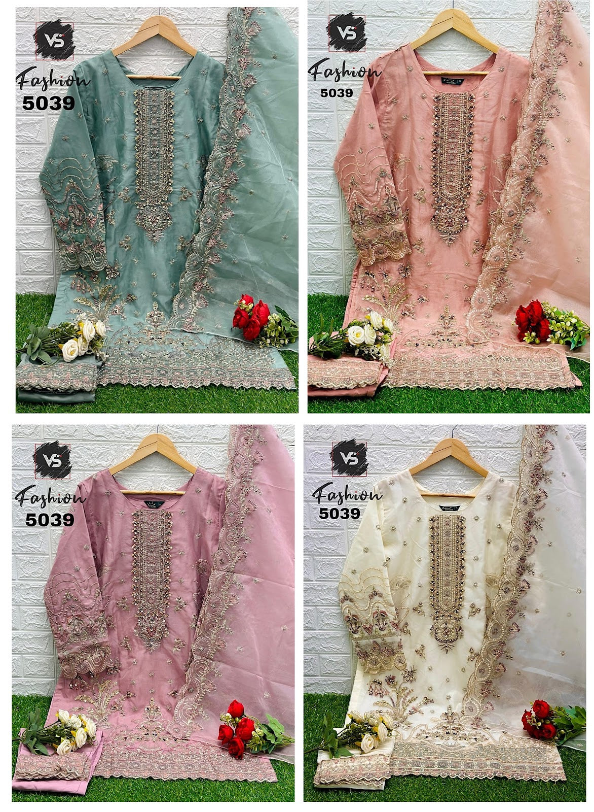 5039 Vs Fashion Organza Pakistani Readymade Suits