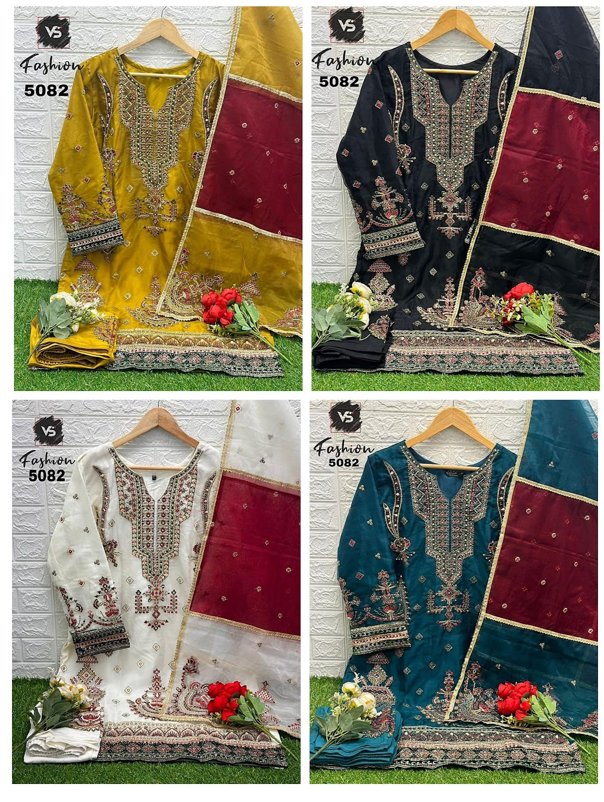 5082 Vs Fashion Organza Pakistani Readymade Suits