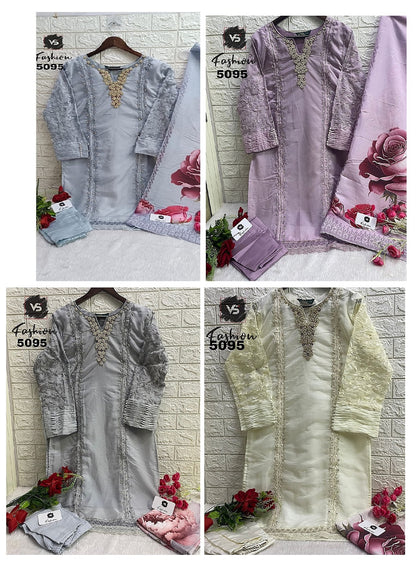 5095 Vs Fashion Organza Pakistani Readymade Suits