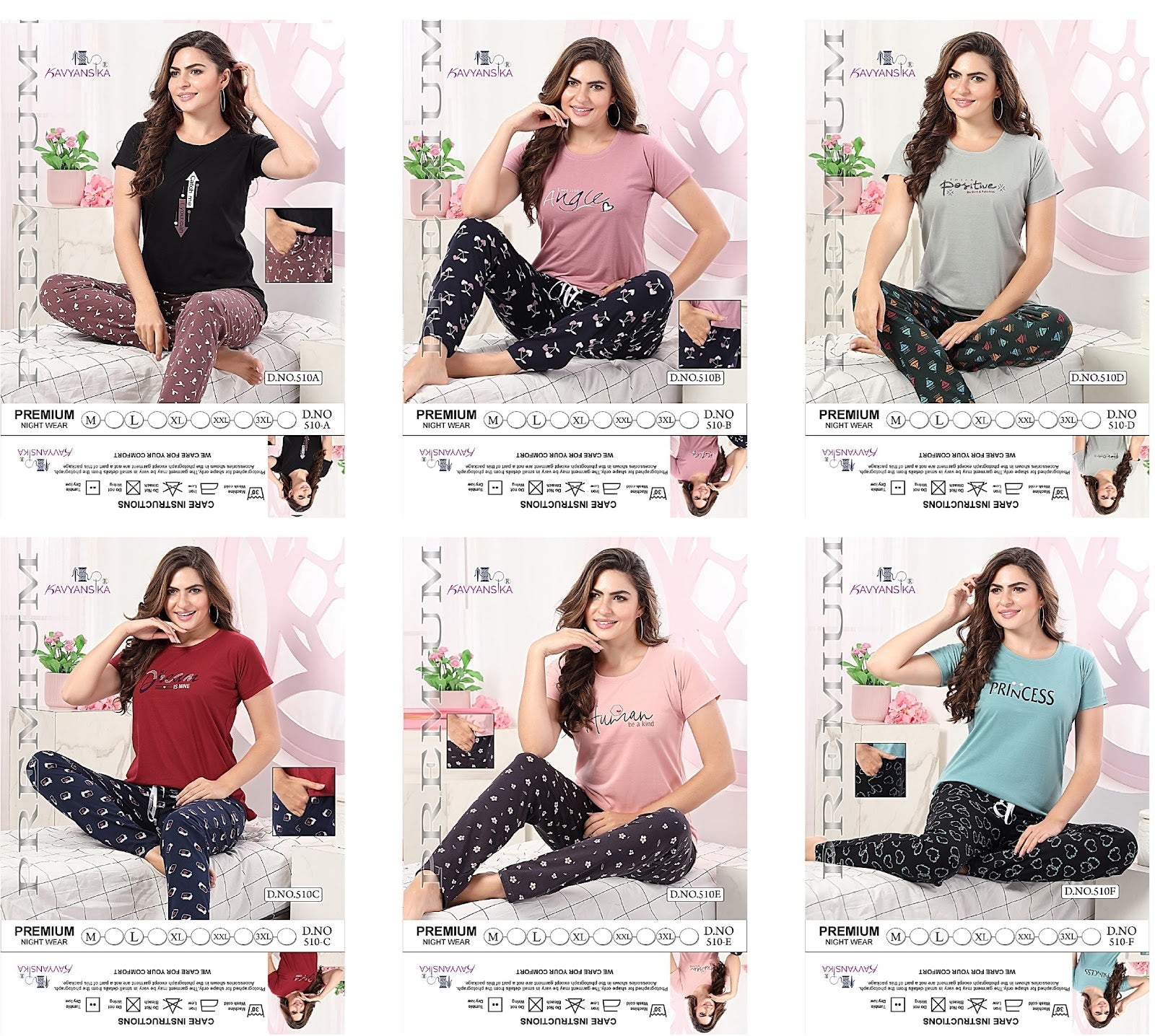 510 Kavyansika Cotton Pyjama Night Suits