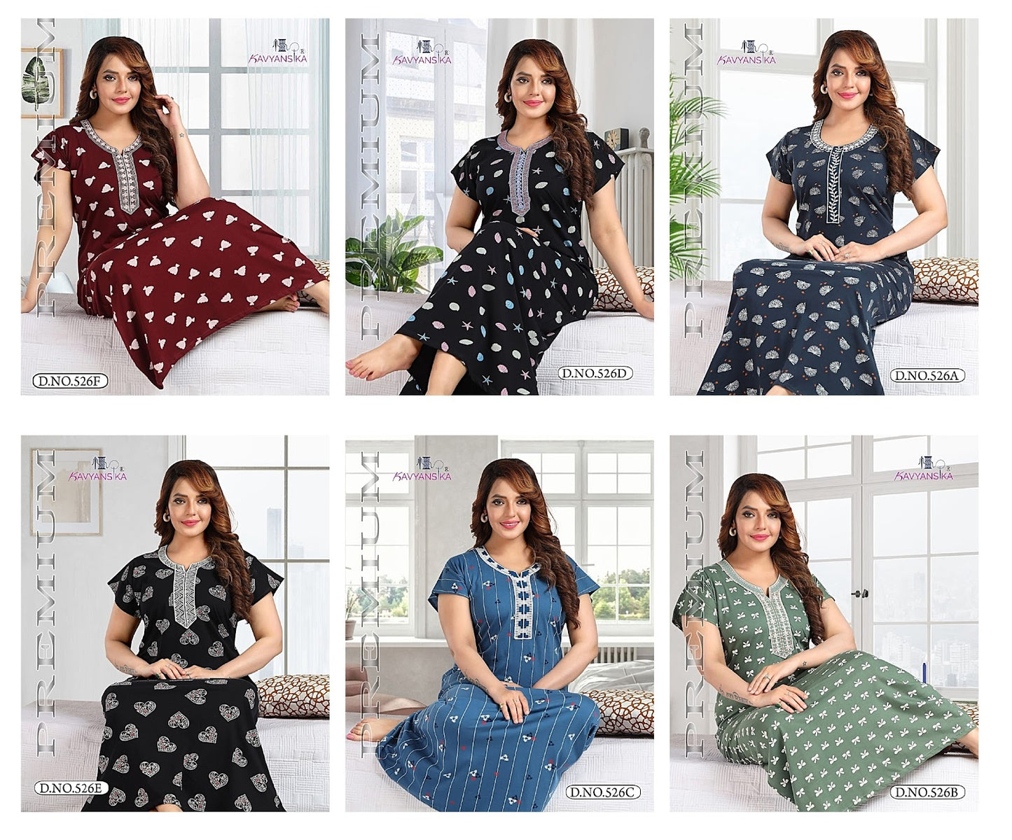 526 Kavyansika Hosiery Cotton Night Gowns