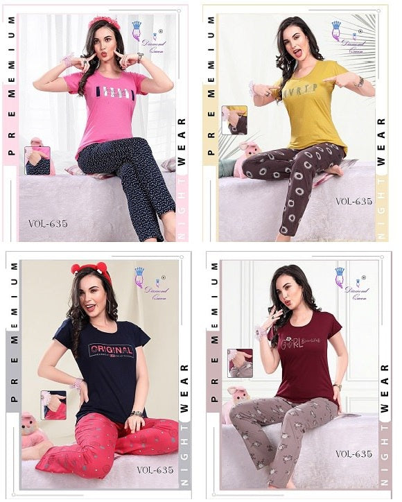 635 Diamond Queen Sinker Pyjama Night Suits