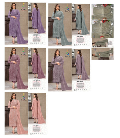 703-Colour Safa Creation Georgette Pakistani Salwar Suits