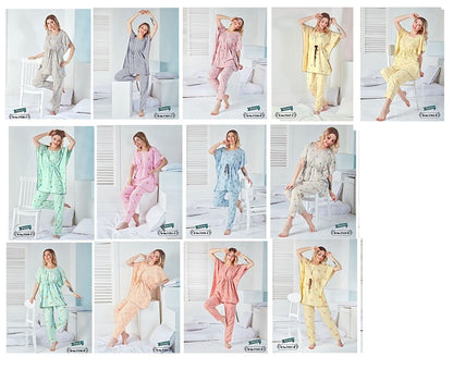 73423 Faith Lady Rayon Kaftan Night Suits